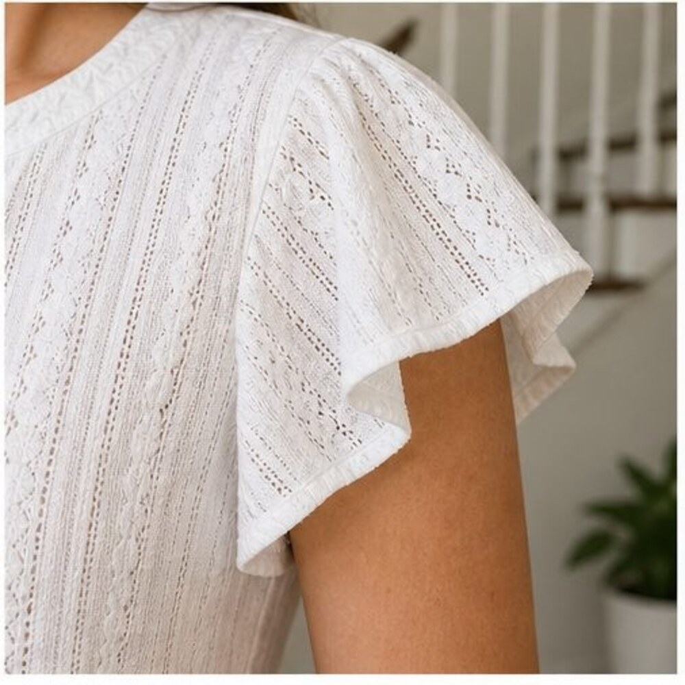 White Ruffle Blouse - Picture 5 of 6